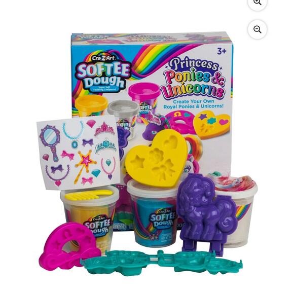 Cra-Z-Art Softee Dough Princess Ponies and Unicorns Modeling Compound Set - Picture 1 of 10